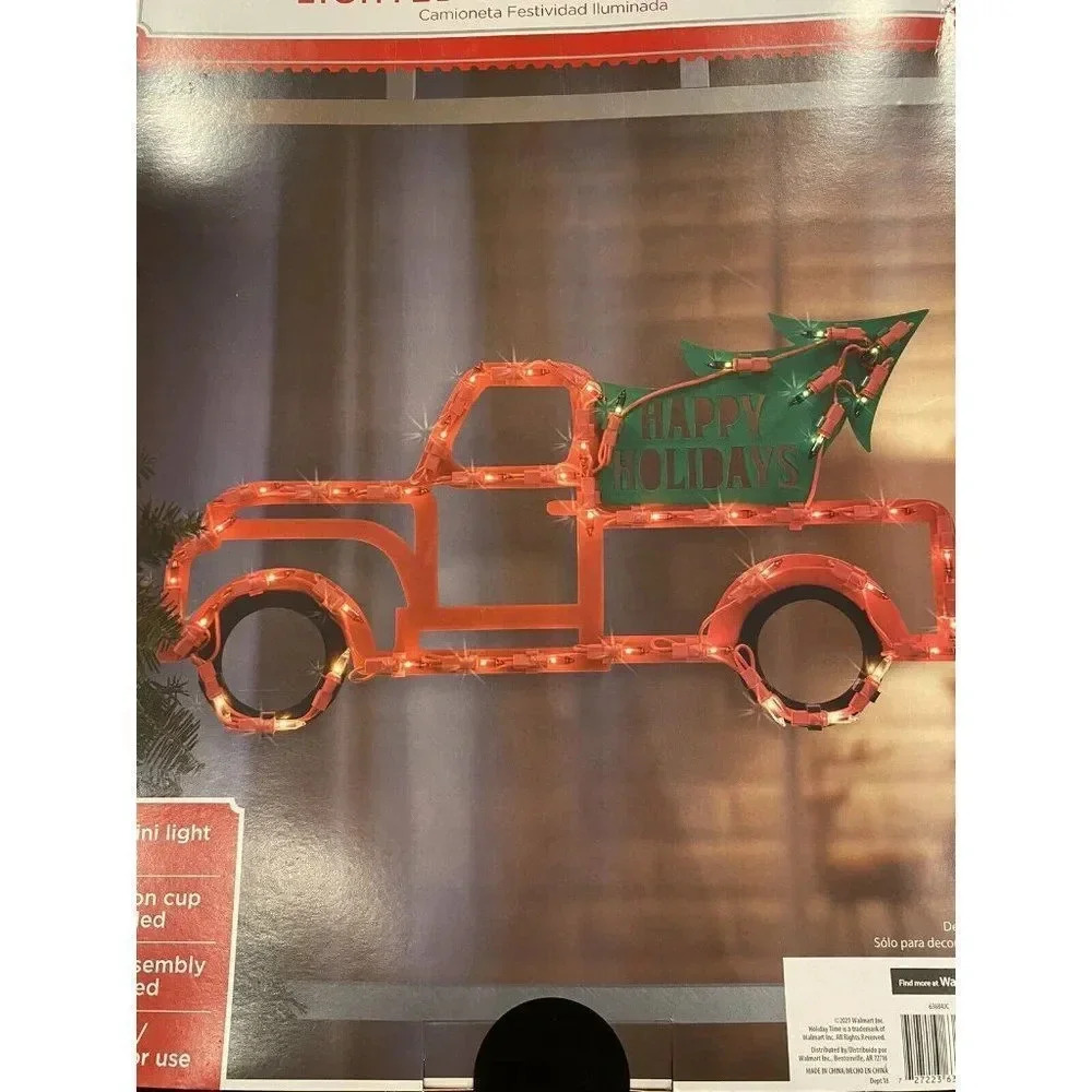 IG Design Multicolored Truck and Tree Indoor Christmas Decor 14 BRAND NEW - Picture 5 of 7
